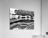BW Covered Bridge Reflections  Acrylic Print