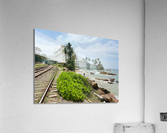 Railroad by the Ocean  Impression acrylique