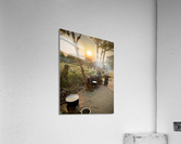 Cooking outside in Myanmar at Sunset  Acrylic Print