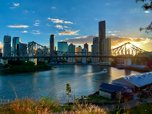 Brisbane Bridge at Sunset