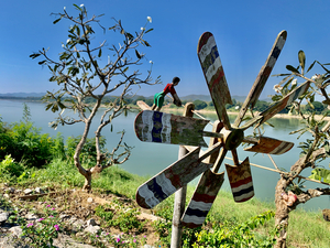 Fan by the Mekong River