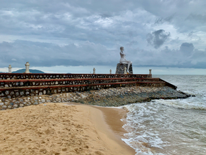 Mrs Statue Sitting at the End