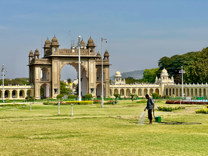 Mysore Palace Courtyard