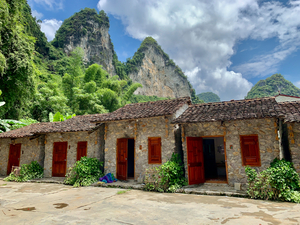 Stone Houses by the Mountain