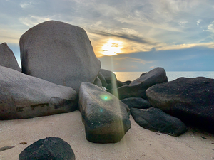 Sunset Over the Rocks
