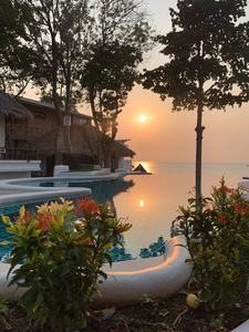 Sunset Reflection in the Pool
