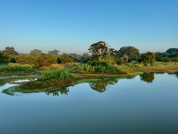 Beatiful Reflection Over Calm Water Print