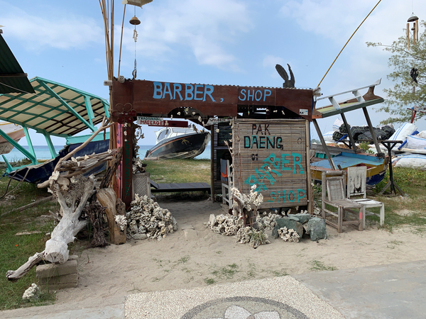 Crazy Island Barbershop Print