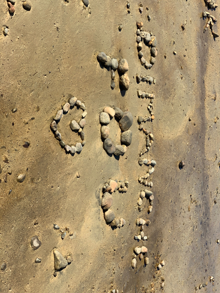 Dimanche Fou Written on the Beach Print