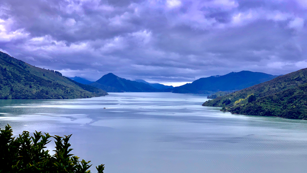 Grey Sky Over the Lake Print