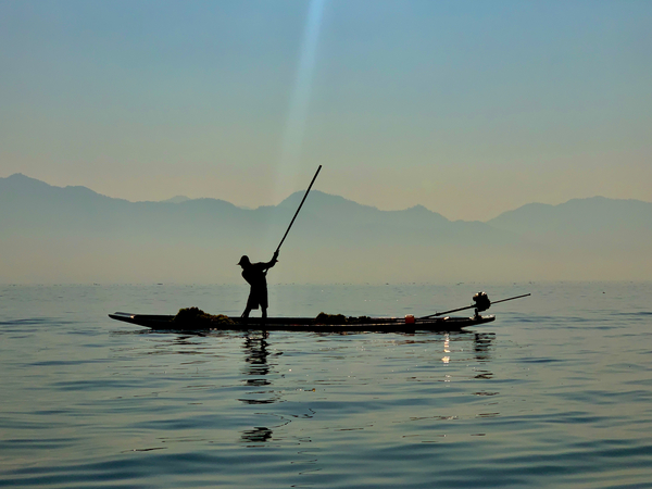 Inle Lake Fisherman 2 in Myanmar Print