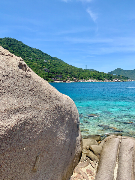 Mountains Water and Rocks Print