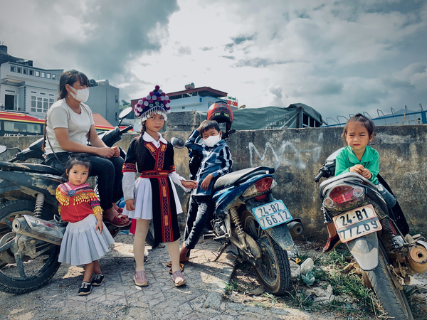 Bac Ha Market Family in Vietnam  Print