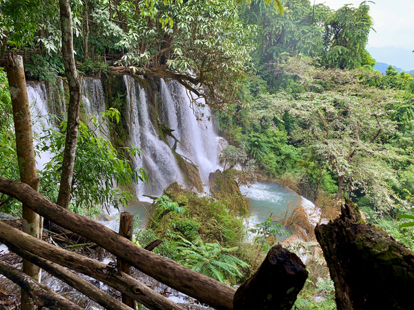 On Top of Kuang Si Waterfalls Print