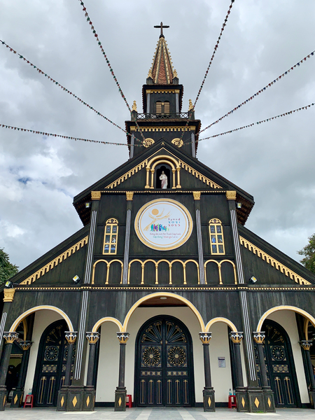 Saint Marys Black Wooden Cathedral of Kon Tum 2.  Print