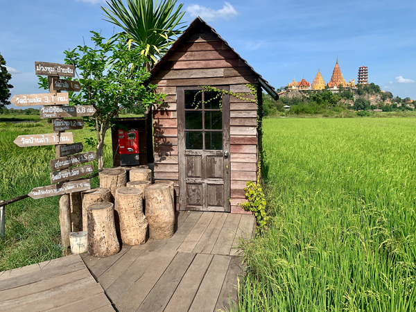 Shack in front of the Temple Print