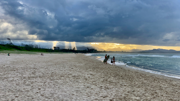 Sun Peaking Through a Dark Sky 1 Print