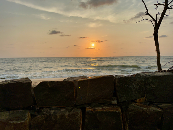 Sunset Behind the Wall 2 Print