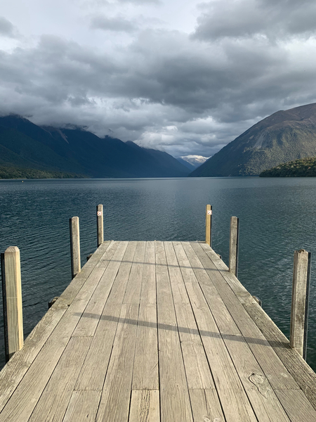The Dock on Lake Rotoiti New Zealand Print