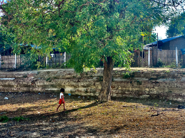 The Little Girl and the Tree Print
