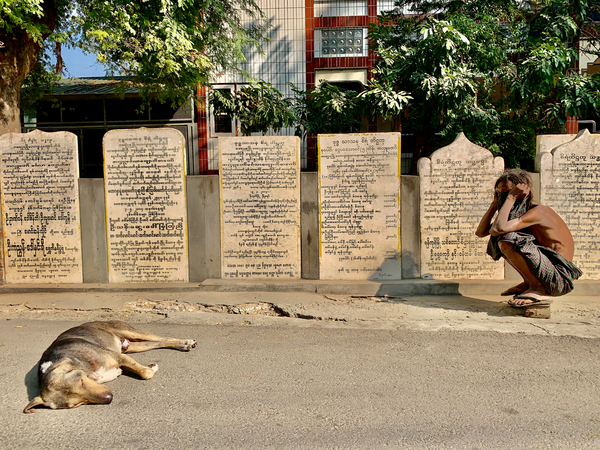 The Man and the Dog Print