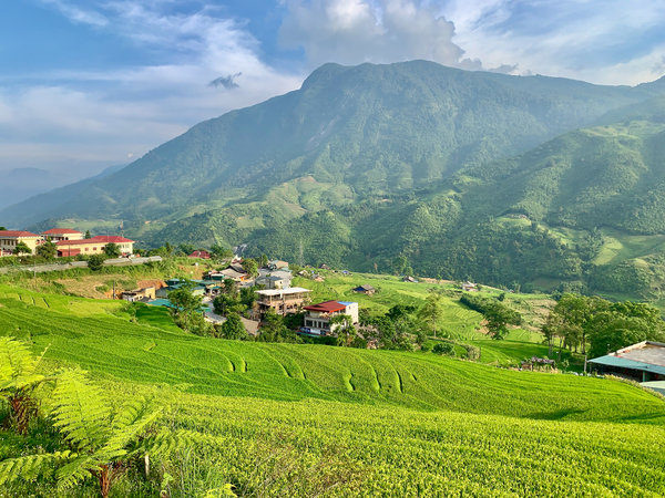 Village in the Rice Fields Sapa Print