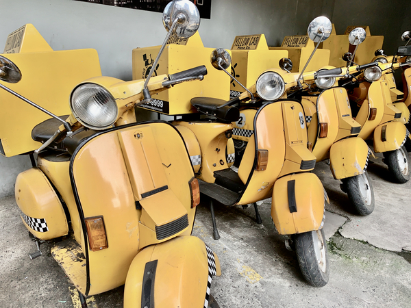 Yellow Motorbike Cabs Print