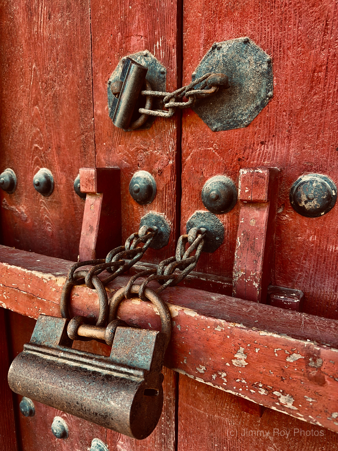The Red Door Lock Seoul Korea  Print