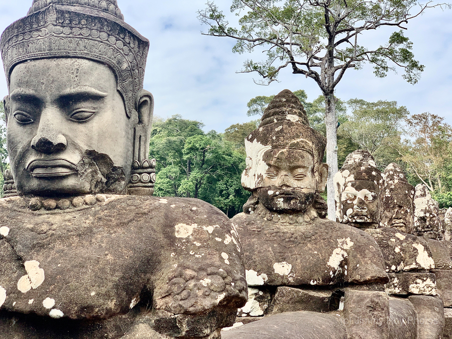 Angkor Wat Statues Row 2  Print