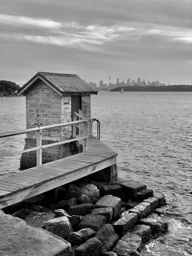 BW Shack on the Water  Print