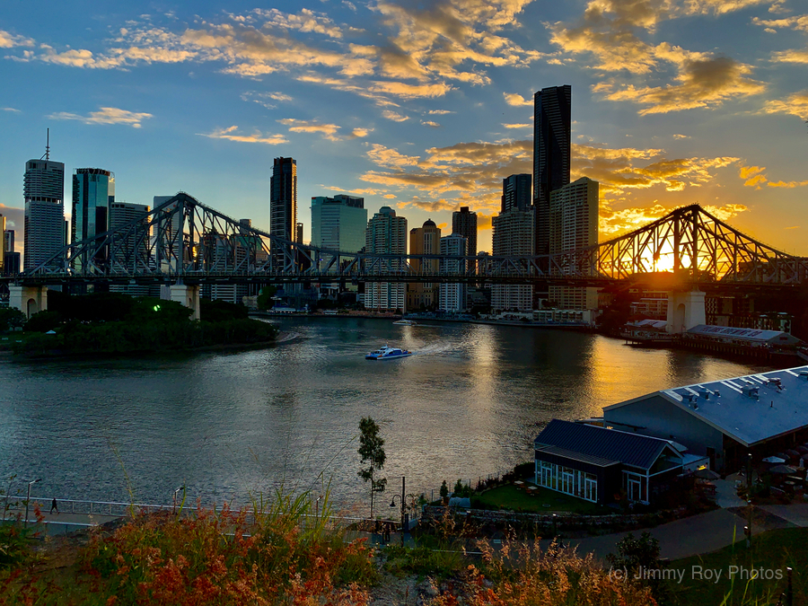 Brisbane Bridge at Sunset 2  Print
