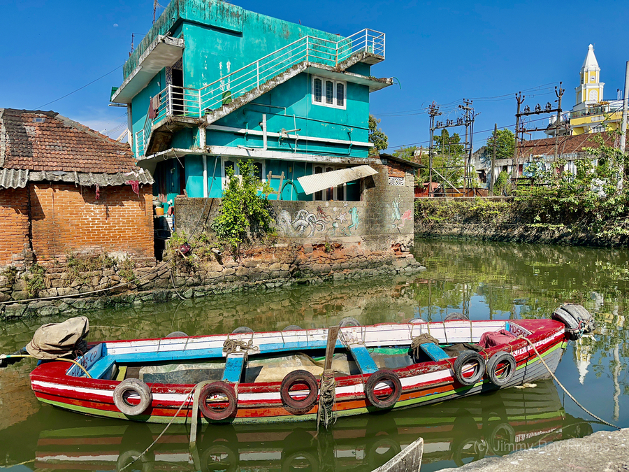 Colourful Boat on the Water  Print