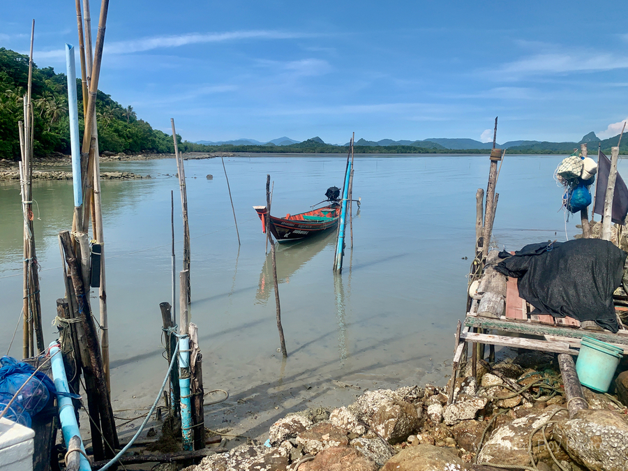 Fisherman s Boat on the Water  Print