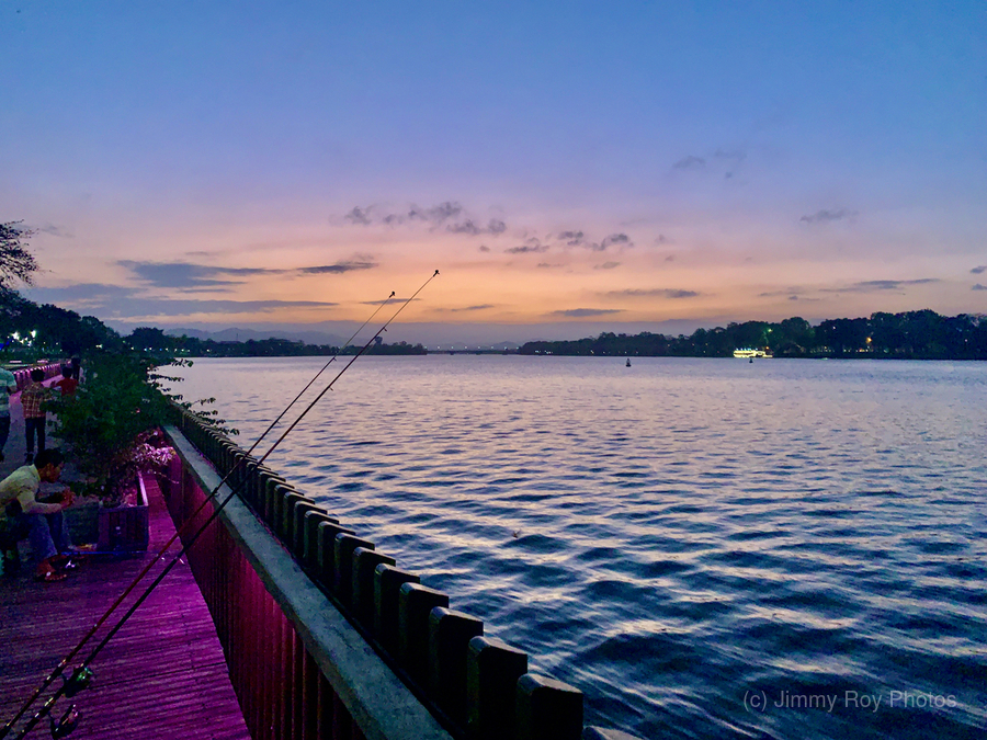 Fishing at Sunset  Print