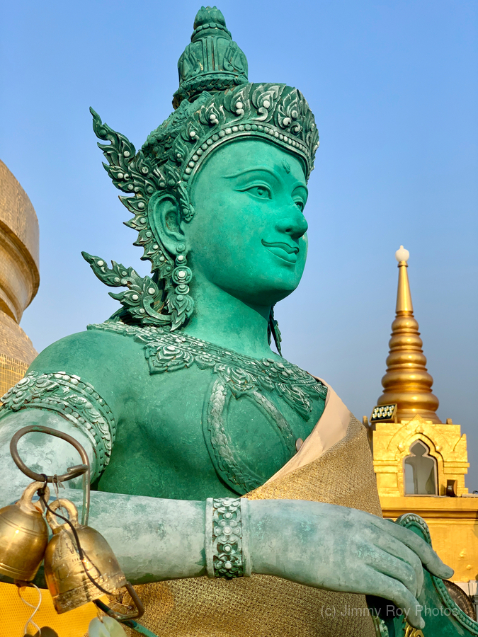 Green Thai Temple Statue  Print