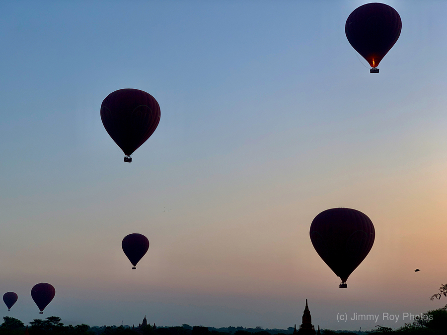 Hot Air Ballons at Sunrise  Print