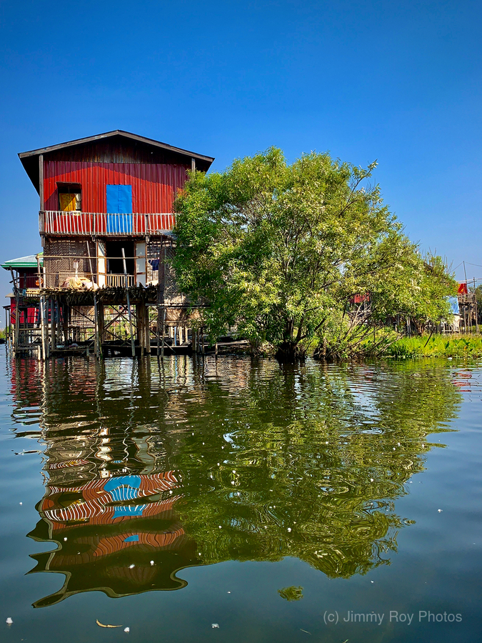 Inle Lake Reflections 2  Print