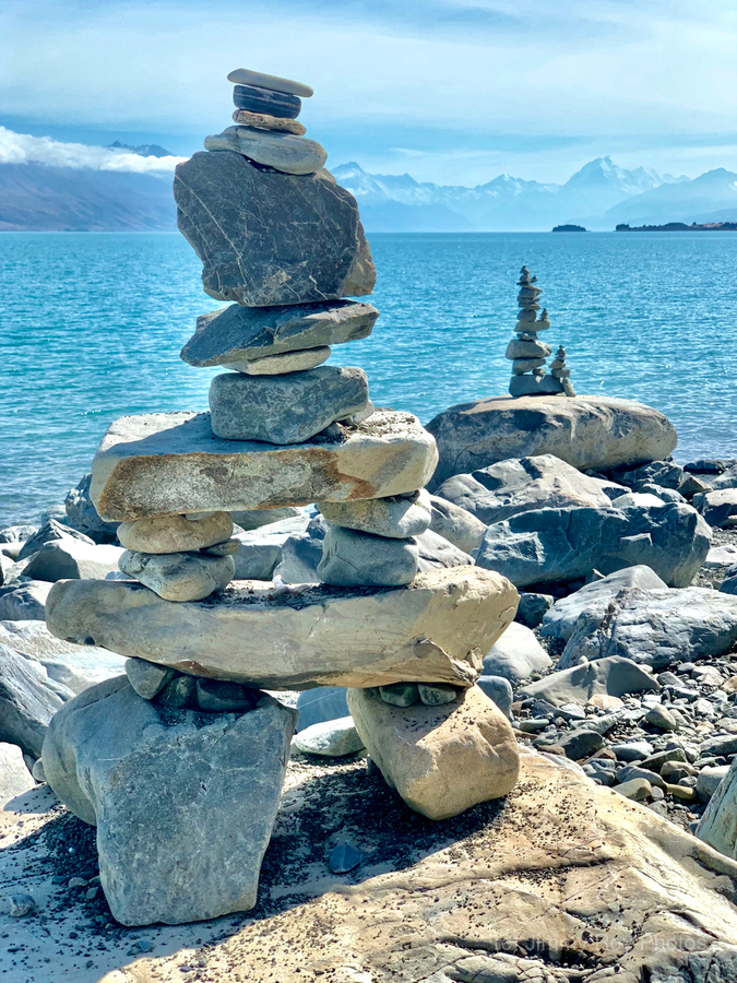 Inukshuk in Front of the Lake  Print