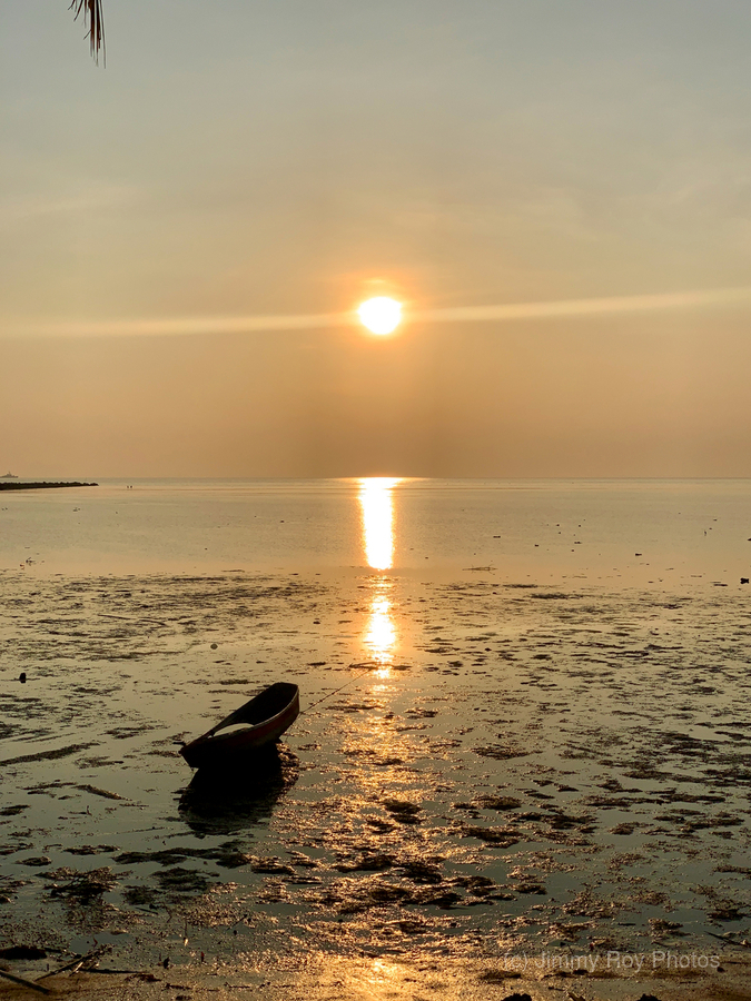 Lonely Boat at the Sunset  Print