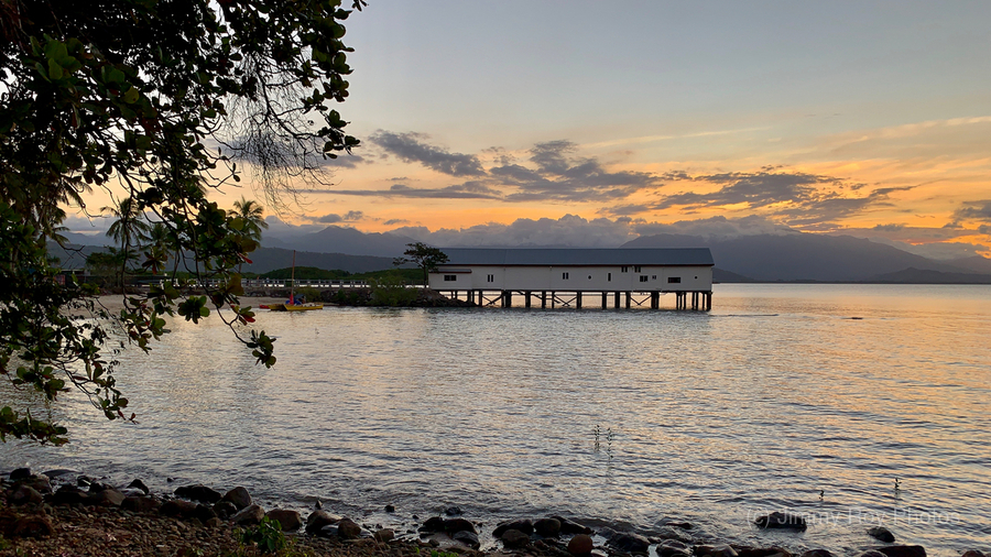 Long Building on Water during Sunset  Print