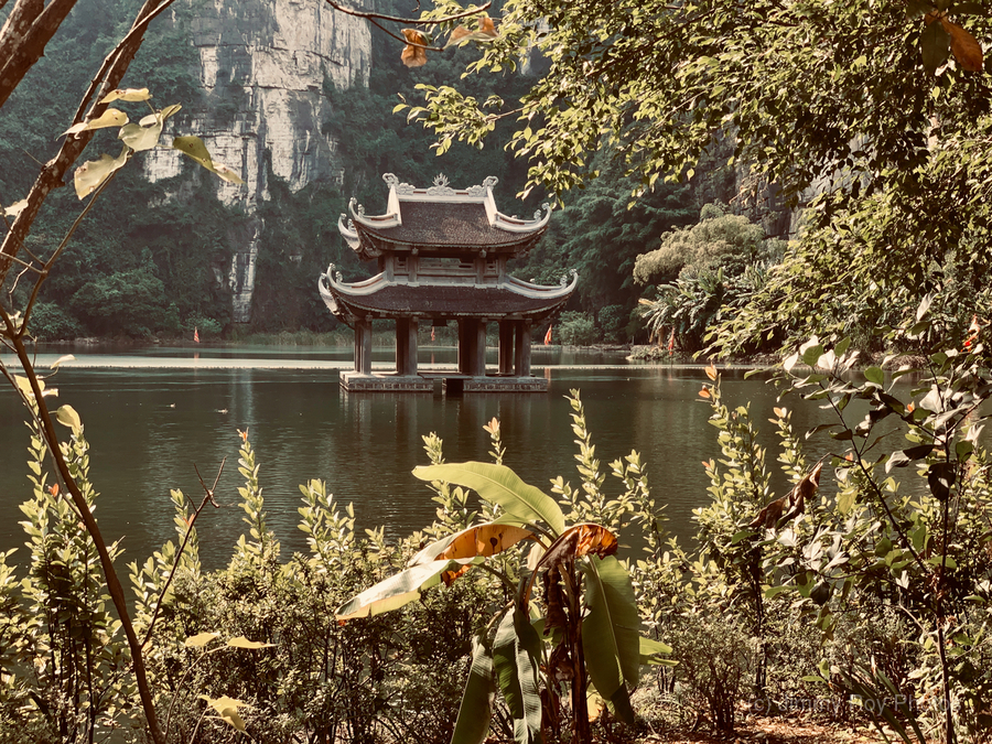 Pagoda on the Lake Vietnam  Print