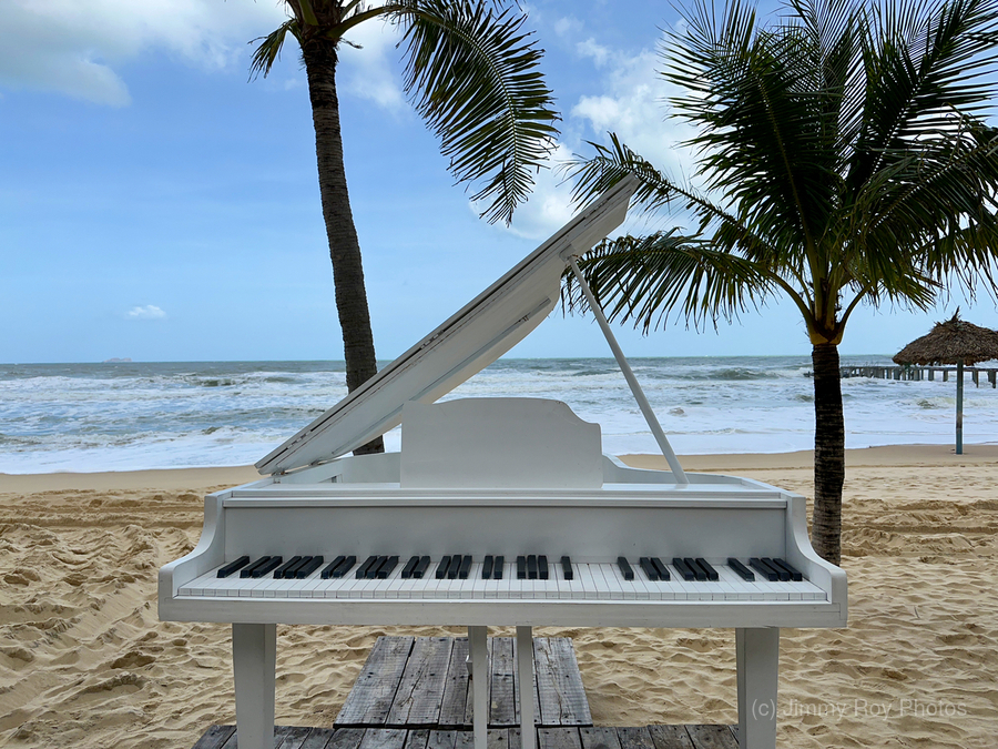 Piano on the Beach  Print