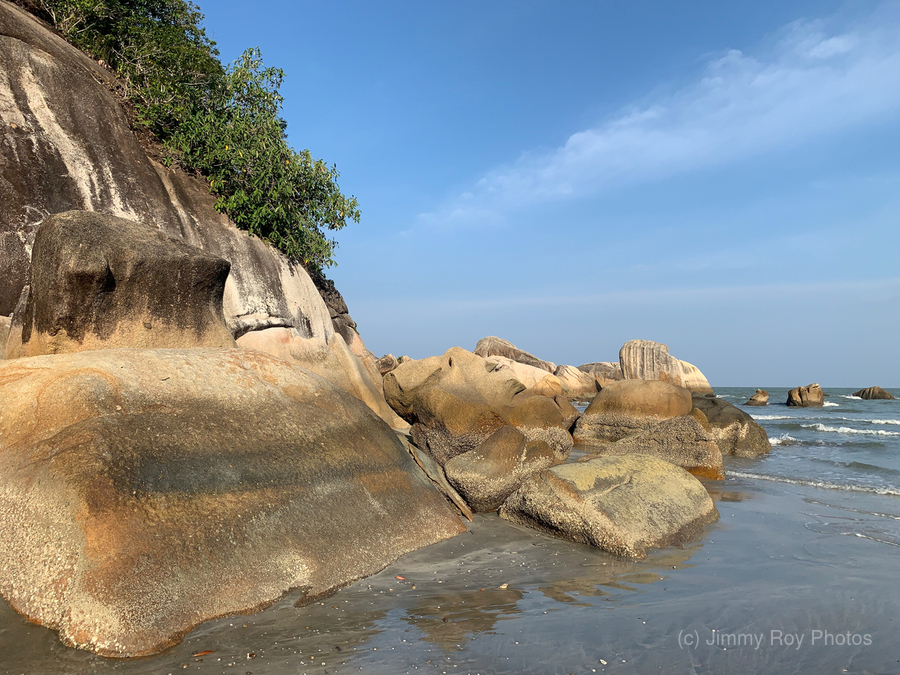Rocks on the Beach  Print