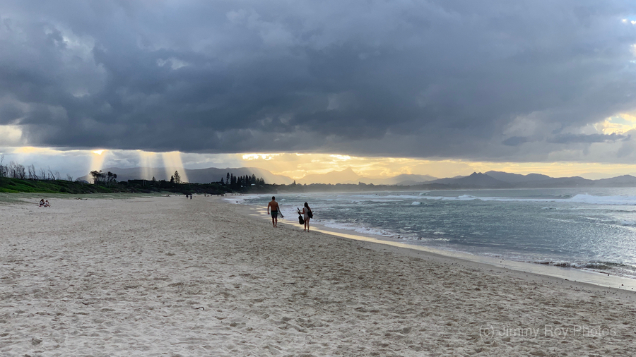 Sun Peaking Through a Dark Sky 2  Print