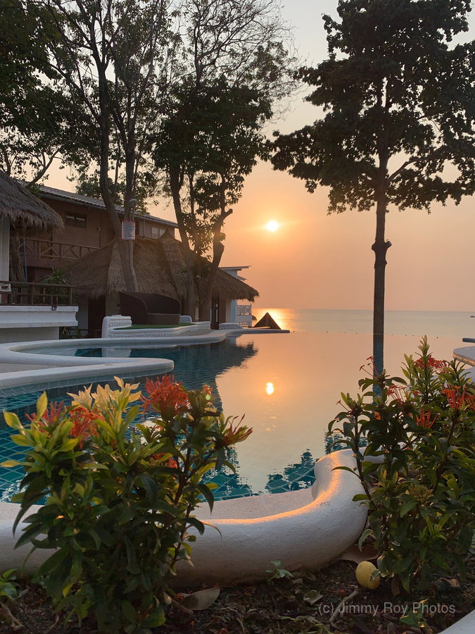 Sunset Reflection in the Pool  Print