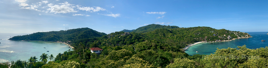 Two Bays Facing Koh Tao Thailand  Print