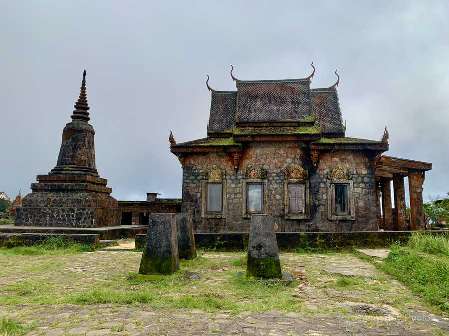 Wat Sampov Pram Temple Bokor Cambodia  Print