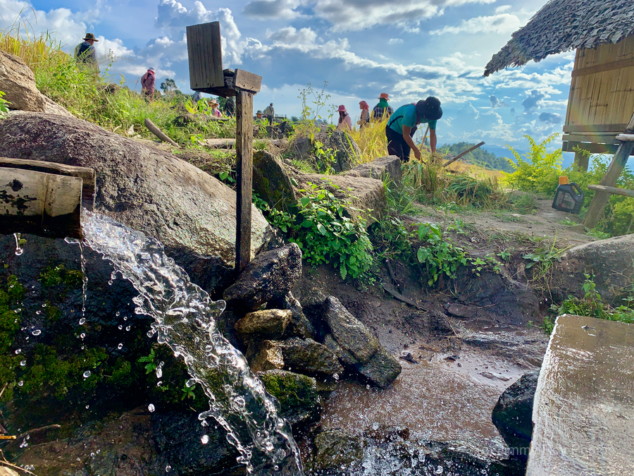 Water for the Rice Field Workers  Print