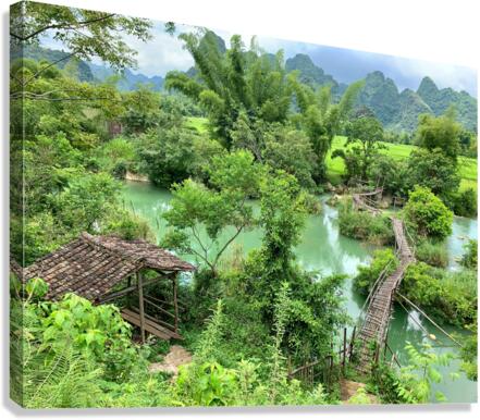 Across the Bamboo Bridge Canvas Print
