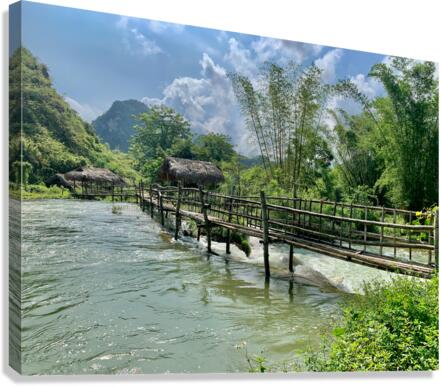 Long Bamboo Bridge Canvas Print